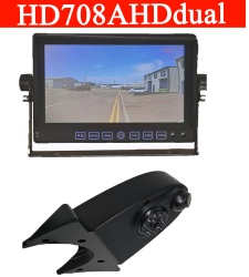 Heavy duty 7 inch AHD dash mount monitor and top mount dual AHD reversing camera